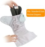 ALVABABY 6PCS Diaper Inserts Rayon from Bamboo Liners 5-Layers, Reusable/Water Absorbent for Cloth Diapers 6FMB - Image 4